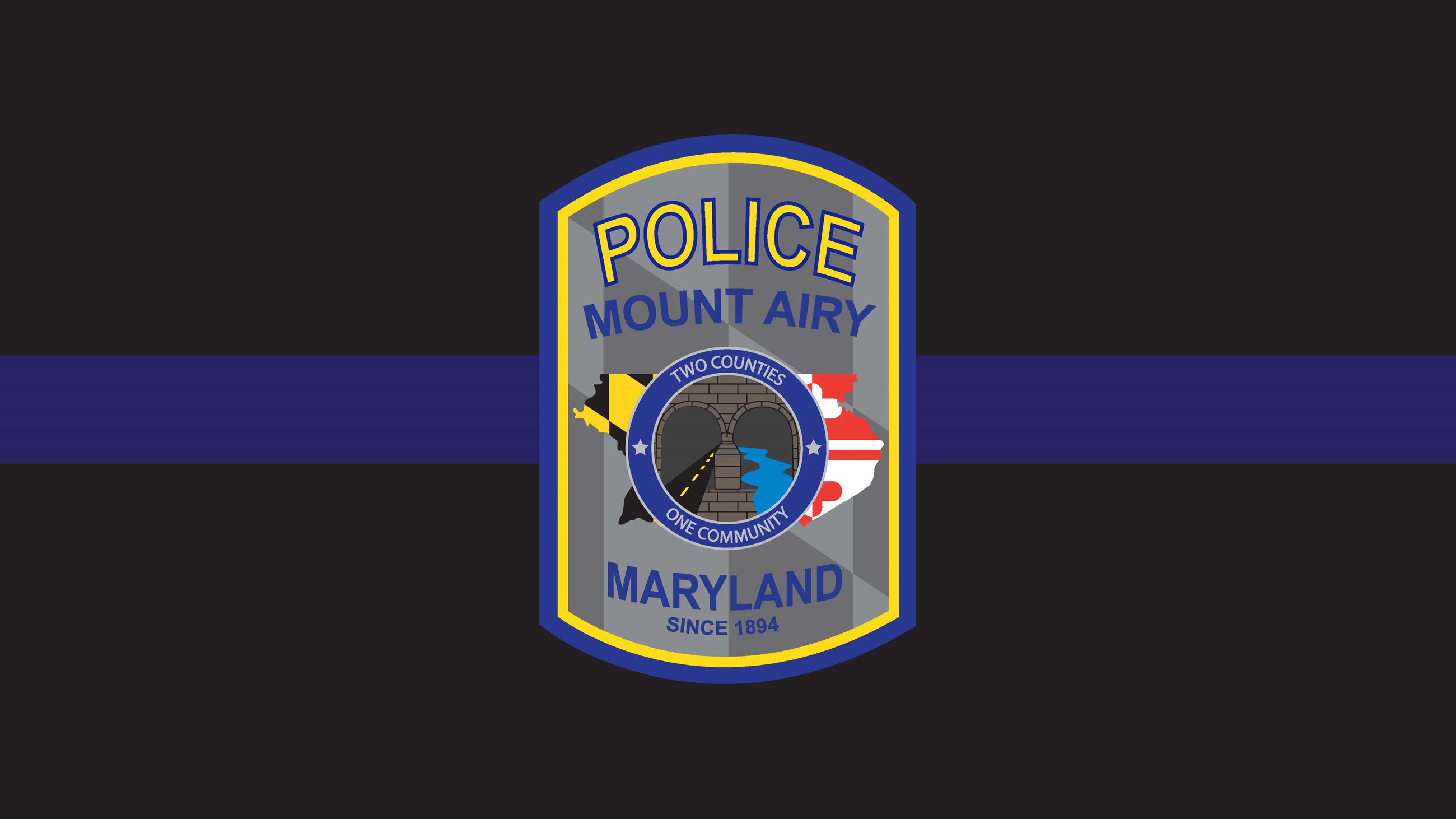 Mount Airy PD Patch with Blue Stripe