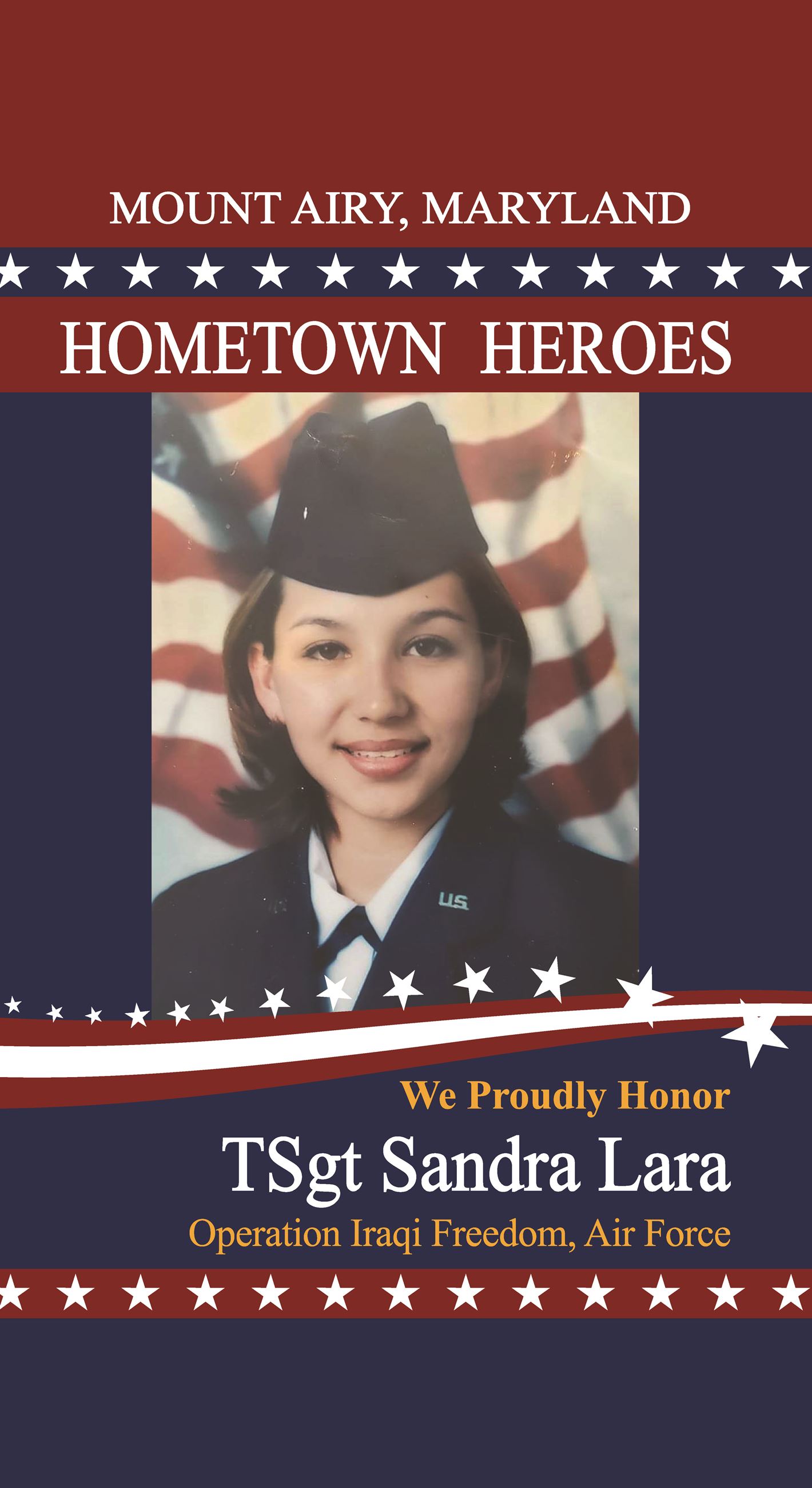 SandraLara_MtAiryHeroes-Flag-24x44-Proof001